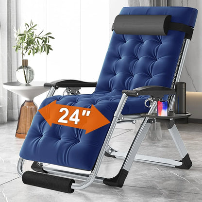 Oversized XXL Zero Gravity Chair with Cushion & Headrest, Supports up to 440Lbs