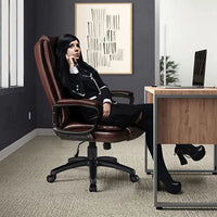 Big and Tall Home Office Chair, For Heavy Duty 400 LBS, Brown